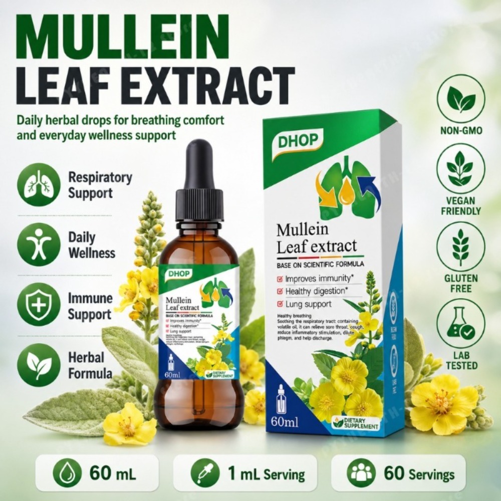 Herbal Wellness Drops - Krople z ekstraktem z liści tulejki