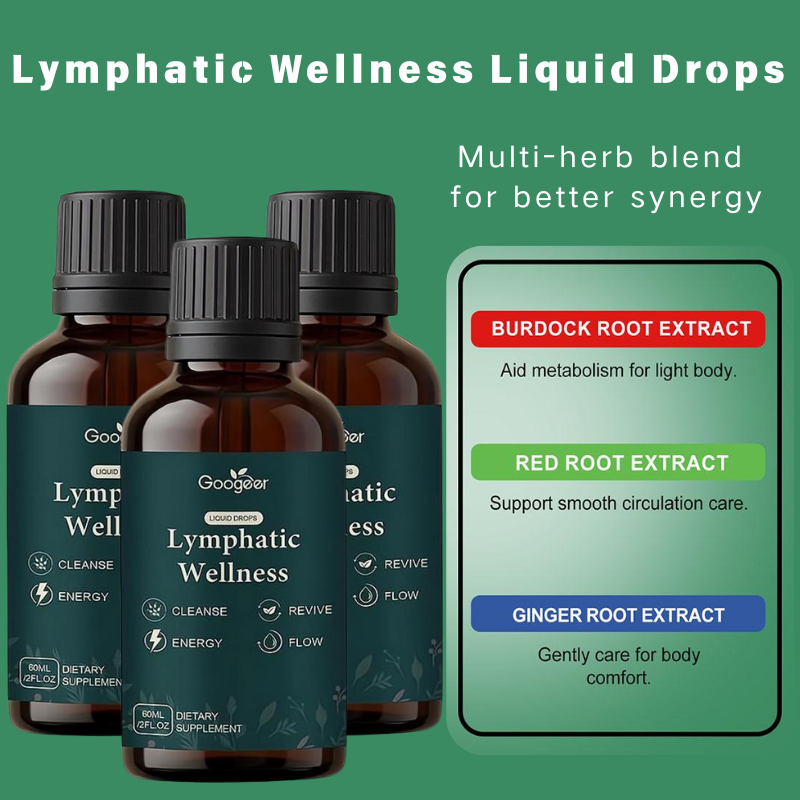 Herbal Wellness Drops - 60ml Płynny Preparat Wspomagający Działanie Limfatyczne