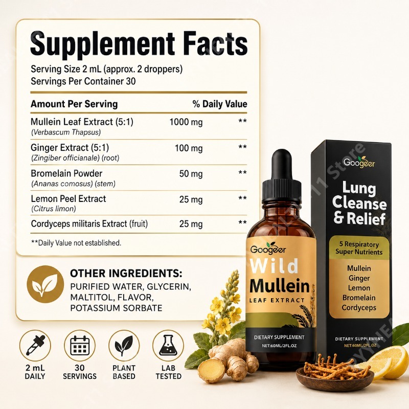 Mullein Liquid Drops Herbal Bl – Herbal Wellness Drops recenzja i cena